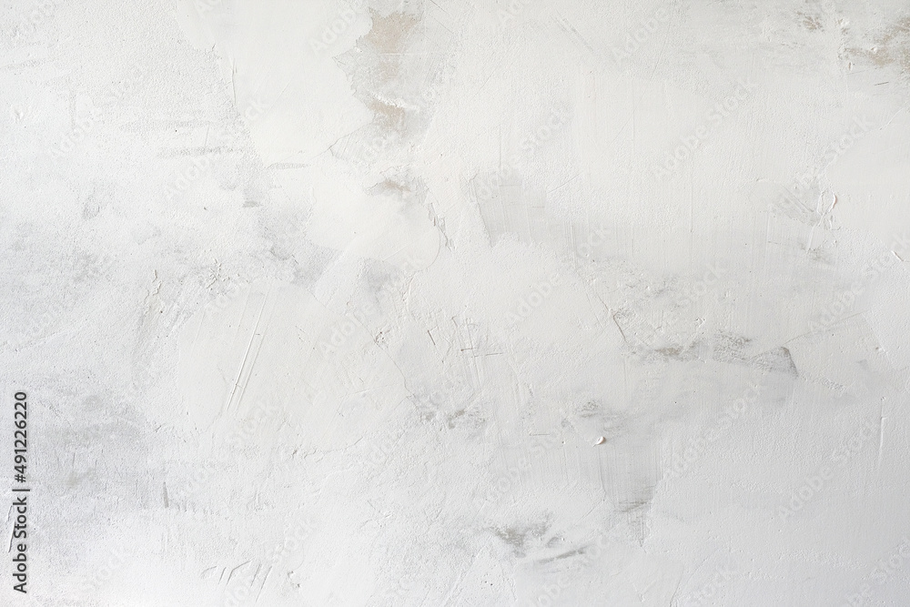 Fototapeta premium While aged wall. Retro textured empty concrete surface. Dirty grunge texture background. Rough gray and while cement empty wall.