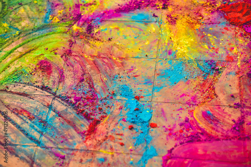 Abstract Multi Color colorful color powder background