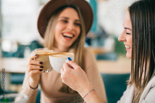 women friends on coffee break