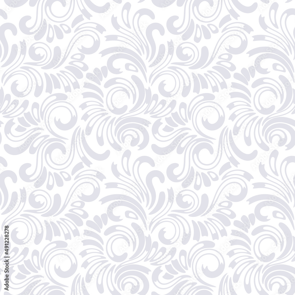 seamless floral pattern. Brush curve elements background seamless floral pattern. Brush curve elements background