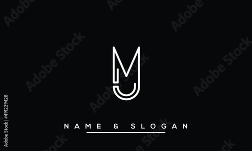 MJ,  JM,  M,  J   Abstract  Letters  Logo  Monogram