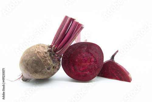 beet also known as beetroot isolated on white background with clipping path