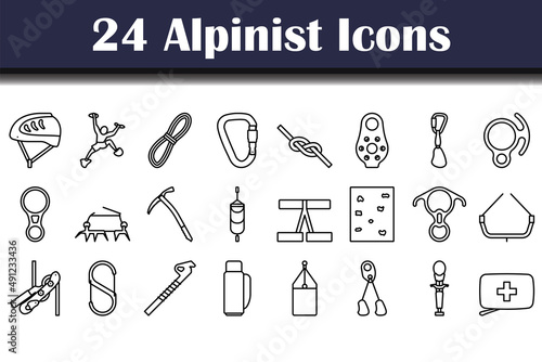 Alpinist Icon Set