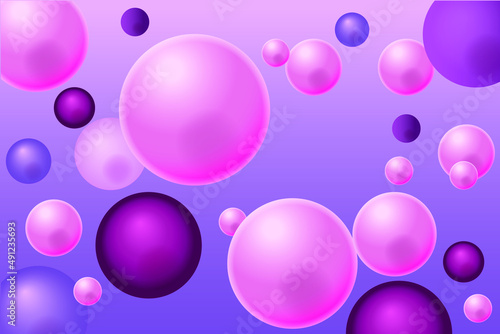 Colorful 3D crystalball Background ,background with bubbles