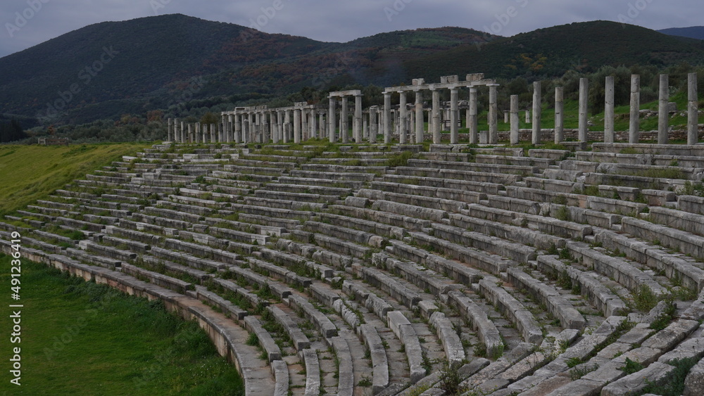 Ancient historical site called Messene - Messini -  Peloponnes, Greece, Europe