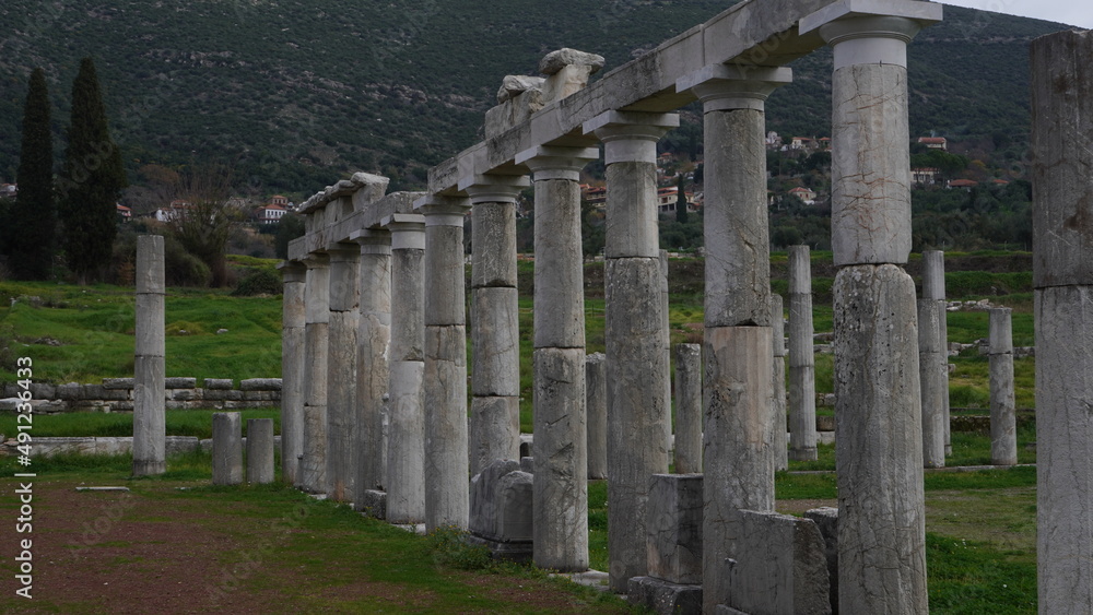 Ancient historical site called Messene - Messini -  Peloponnes, Greece, Europe