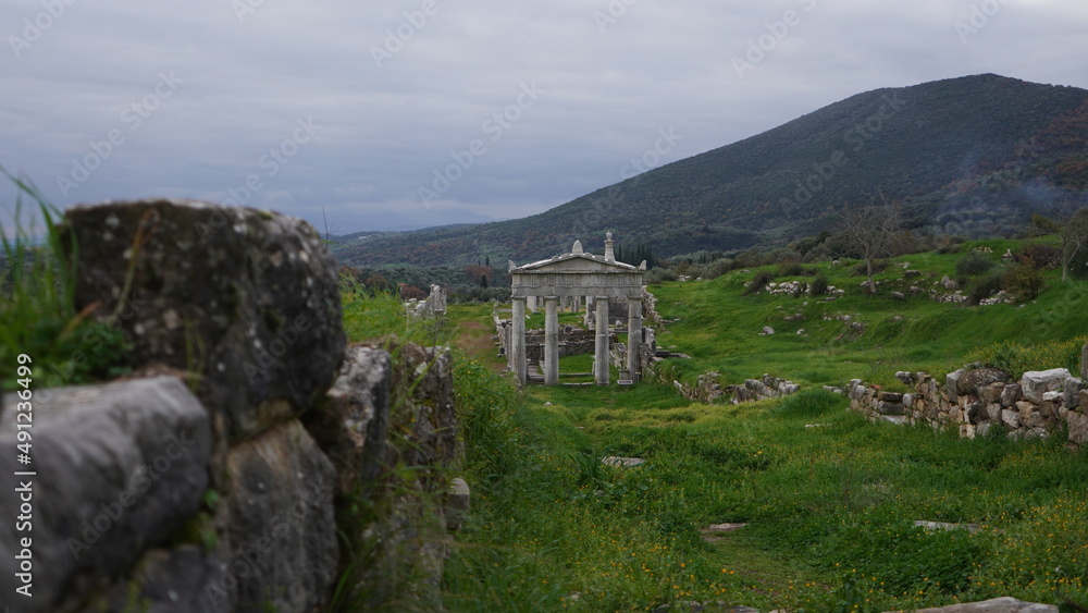 Ancient historical site called Messene - Messini - Peloponnes, Greece, Europe	
