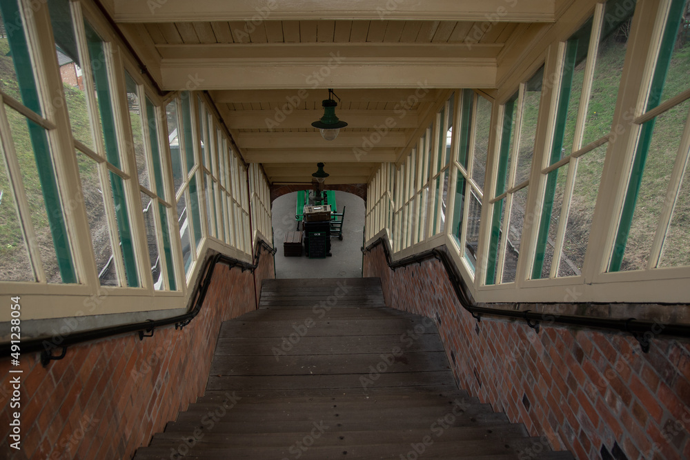 Stairs at Rothley railway station, Leicestershire