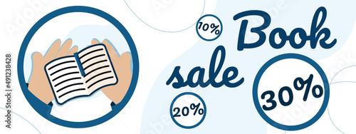 books sale book read reading hands shop store library horizontal banner background