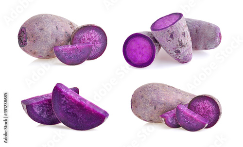 Wallpaper Mural purple yams on isolated white background Torontodigital.ca