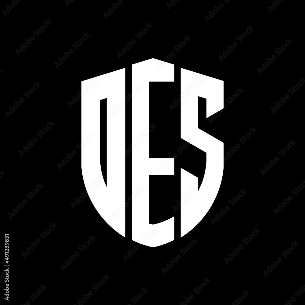OES letter logo design. OES modern letter logo with black background