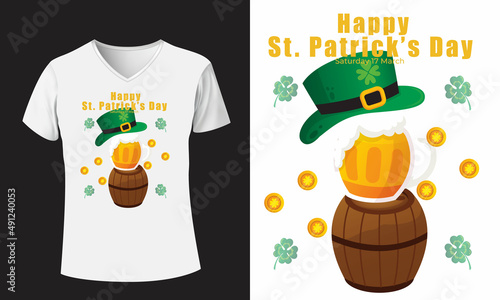 Happy St. Patrick's Day T-shirt Design 

 photo