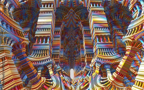 Fotografie Abstract Computer generated Fractal design