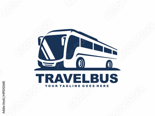 Bus logo design vector. Travel bus logo