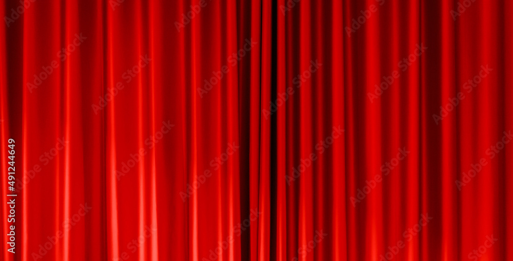 Red stage curtain texture background