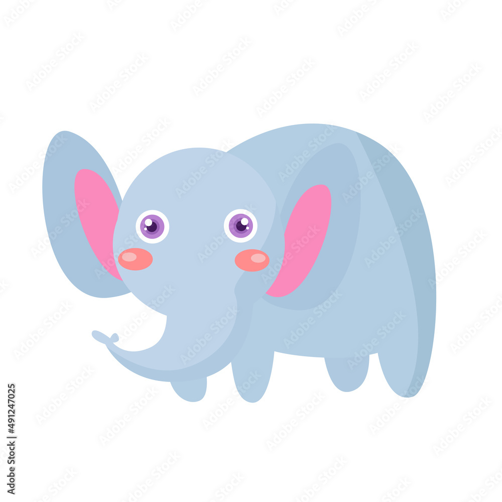 Naklejka premium Vector illustration of cute animals on white background