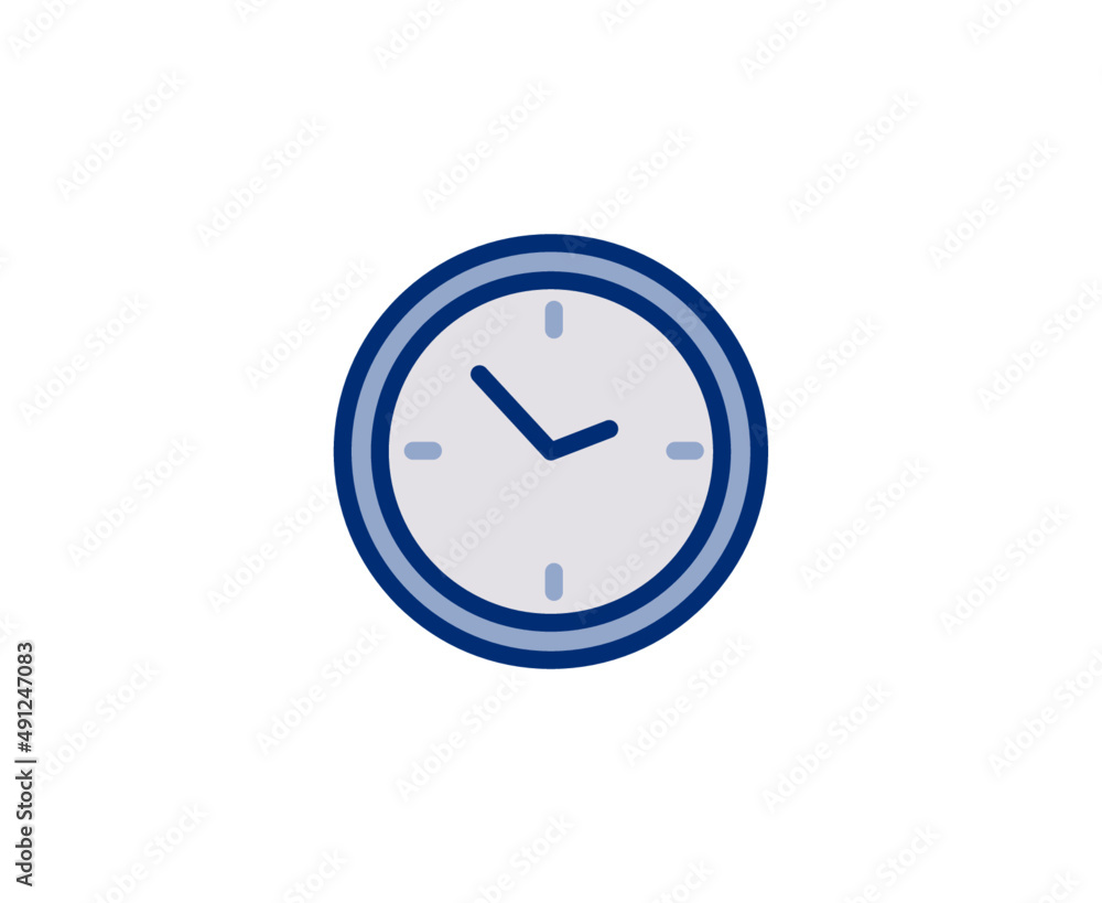 blue clock isolated on white blue clock isolated on white