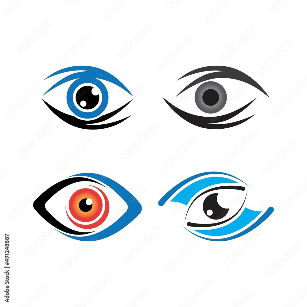 Eye Care vector logo design Eye Care vector logo design