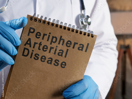 Doctor shows page with Peripheral arterial disease PAD.