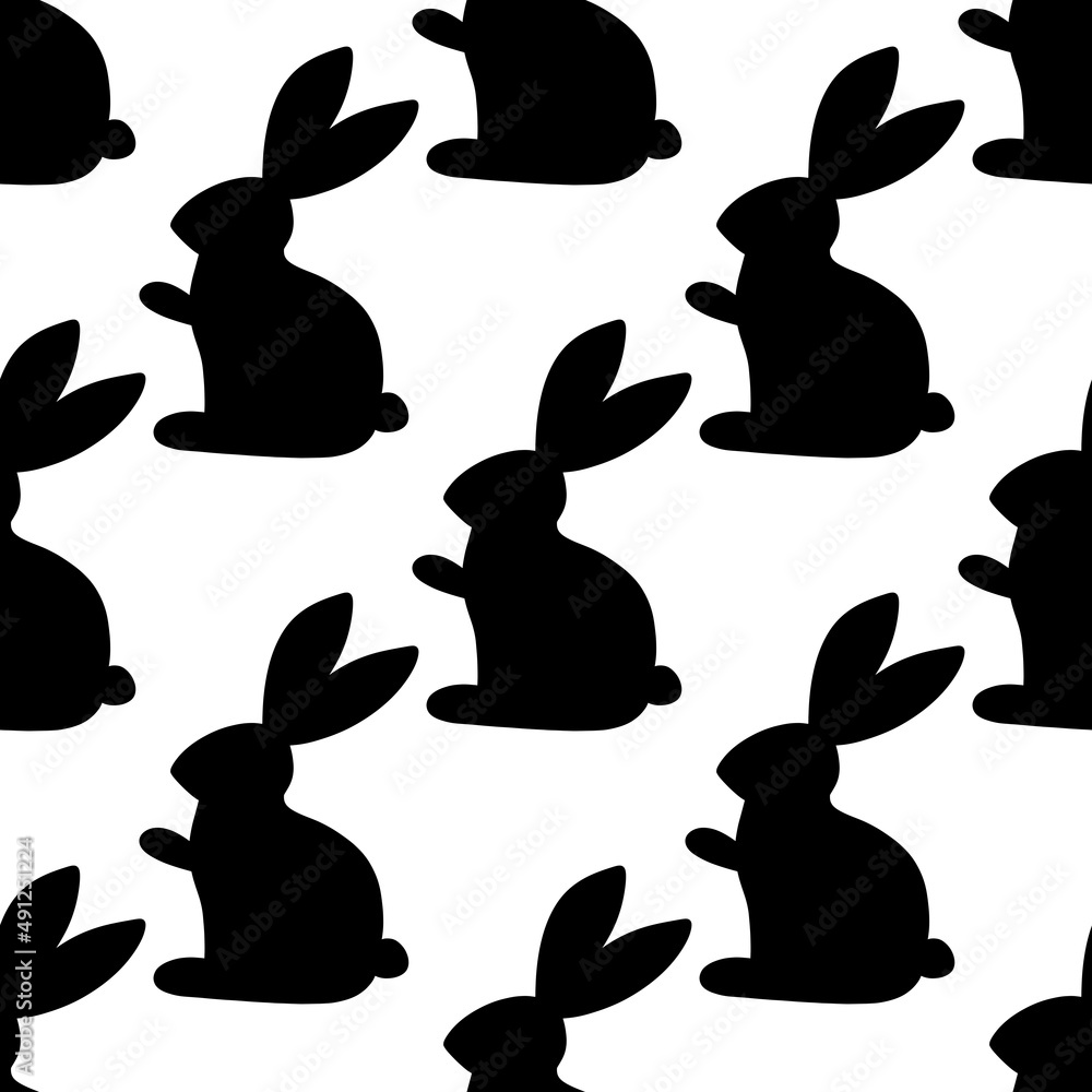 Kids seamless rabbits pattern for fabrics and textiles and packaging and gifts and cards and linens