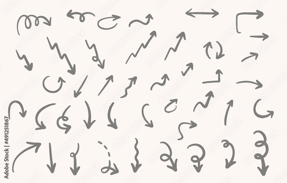 Arrow line icon with doodle style Arrow line icon with doodle style