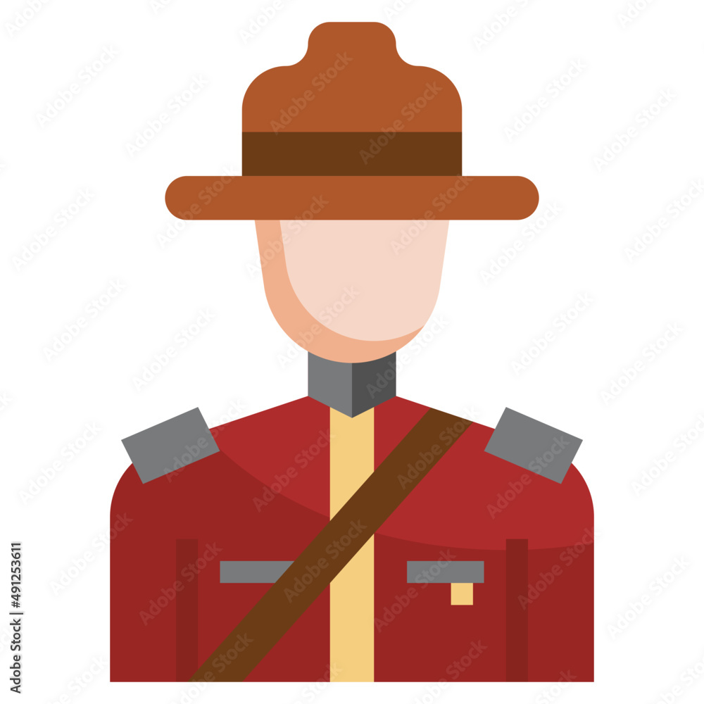 CANADIAN MOUNTIE flat icon