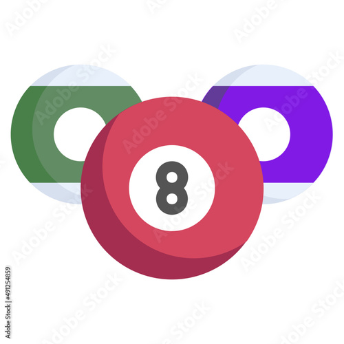 SNOOKER flat icon
