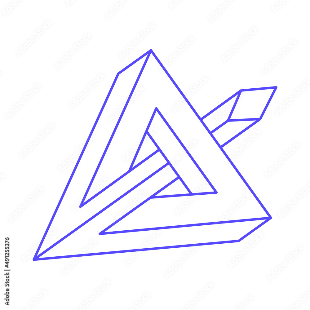 Impossible shapes. Sacred geometry figure. Optical illusion logo. Abstract eternal geometric object. Impossible endless outline. Line art. Optical art. Impossible geometry shape on a white background. Impossible shapes. Sacred geometry figure. Optical illusion logo. Abstract eternal geometric object. Impossible endless outline. Line art. Optical art. Impossible geometry shape on a white background.