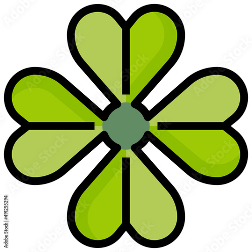 CLOVER filled outline icon