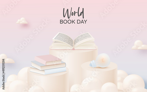 Concept art of book for celebrate world book day