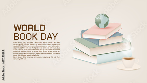 Concept art of book for celebrate world book day