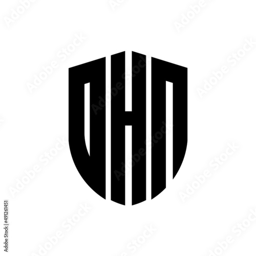 OHN letter logo design. OHN modern letter logo with black background. OHN creative  letter logo. simple and modern letter logo. vector logo modern alphabet font overlap style. Initial letters OHN   photo