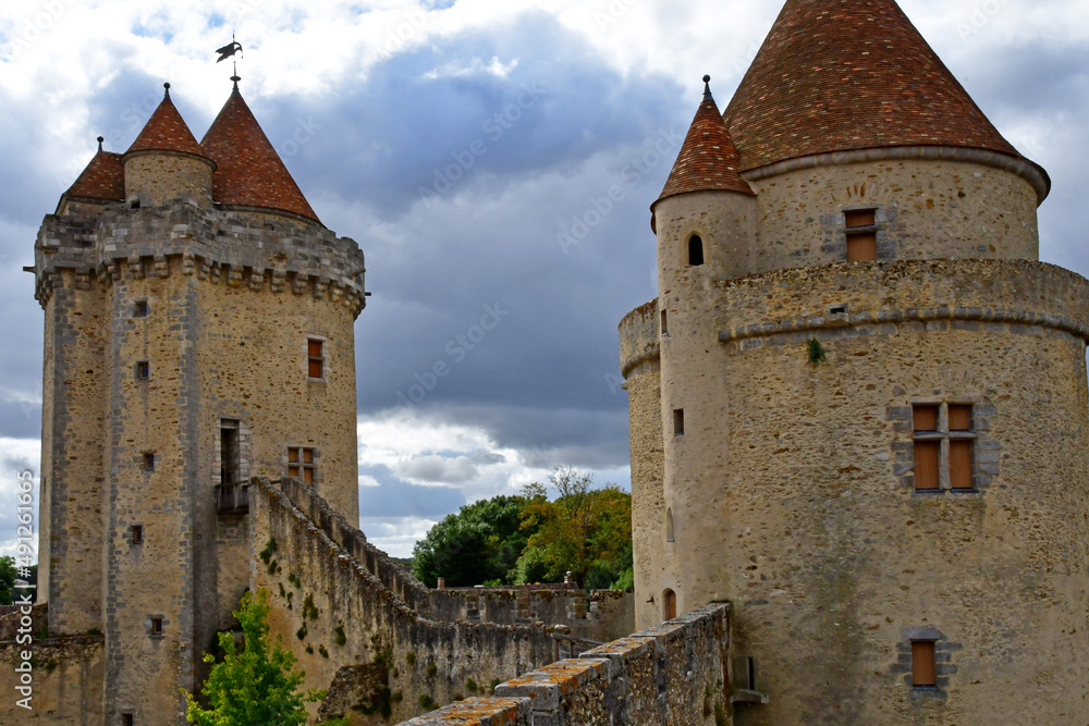 Blandy les Tours, France - august 21 2020 : the historical castle