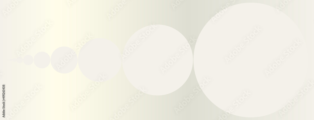 Light,  bright  and shiny circle design. Vector background for your website or banner design with golden ratio circles in light and bright neutral colors
