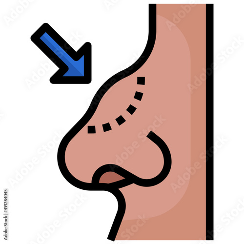 NOSE2 filled outline icon