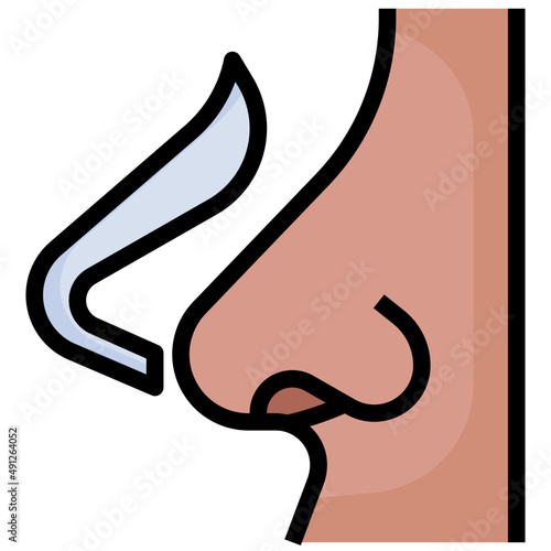NOSE1 filled outline icon