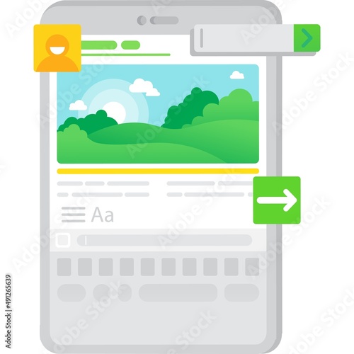 Camera photo ui mobile app vector icon