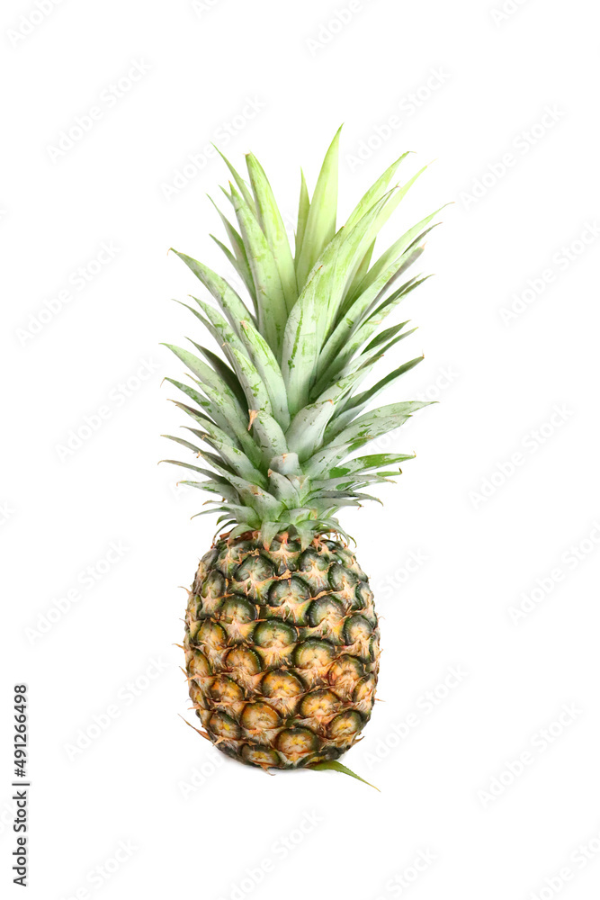 A whole pineapple isolated on a white background. A whole pineapple isolated on a white background.