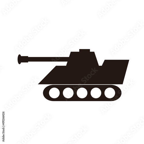 戦車のアイコン。戦争のコンセプト。