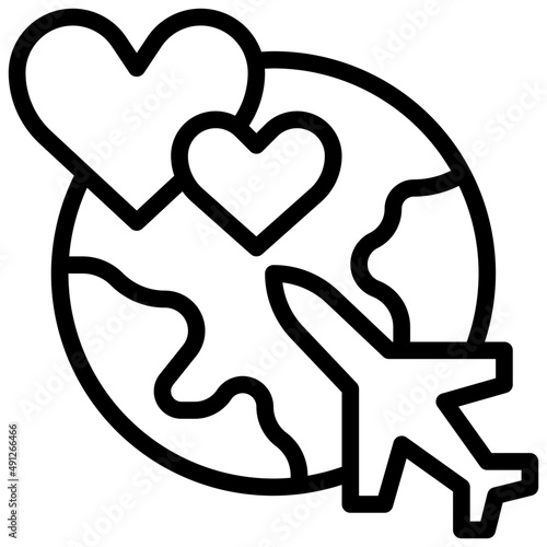 HONEYMOON line icon