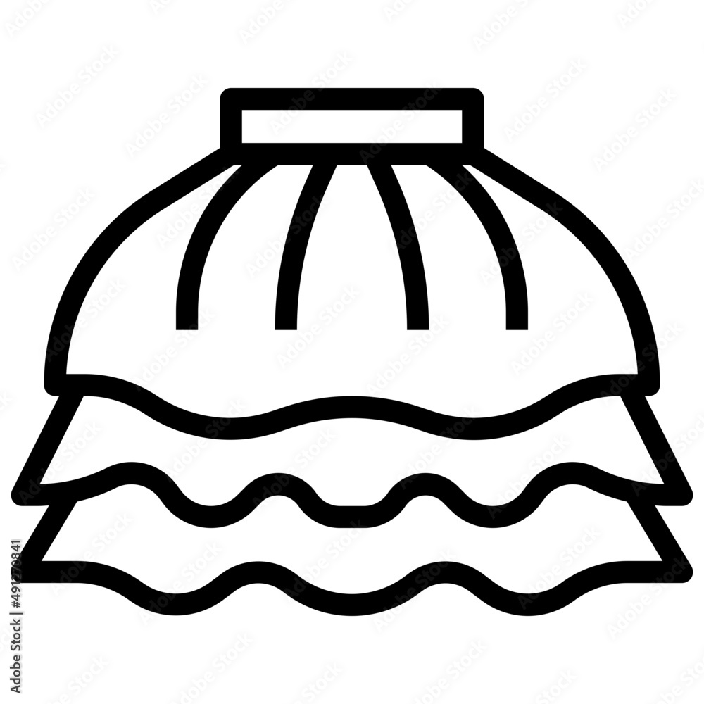 skirt2 outline icon skirt2 outline icon