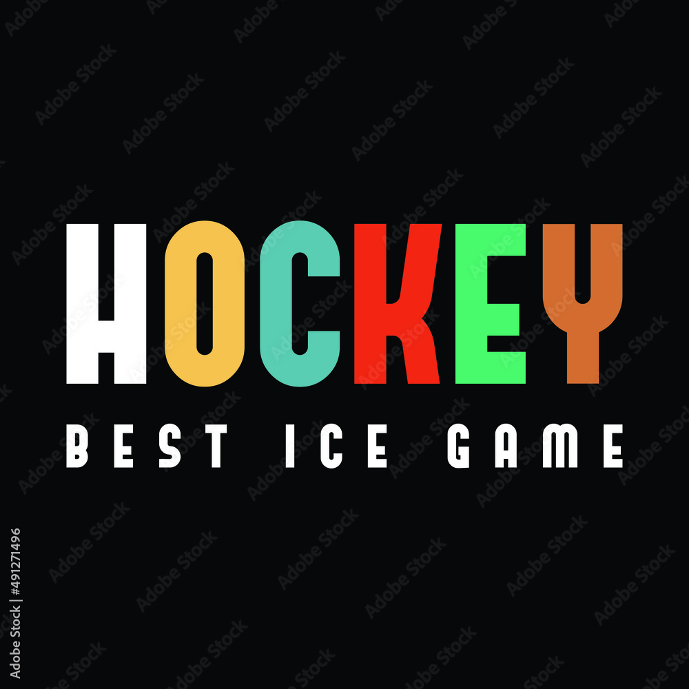 Hockey Vector Typography T-shirt Design