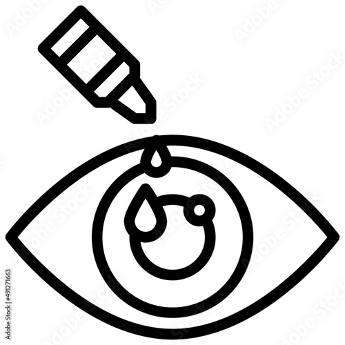eye drop outline icon