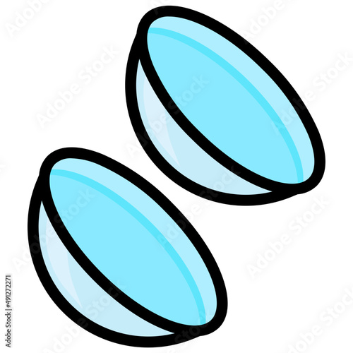 CONTACT LENS filled outline icon