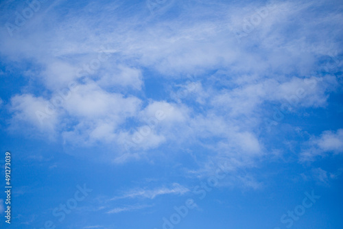 Clouds and sky,blue sky background with tiny clouds.