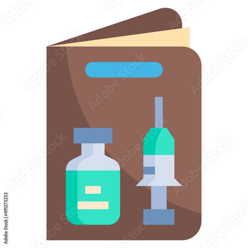 VACCINE PASSPORT flat icon