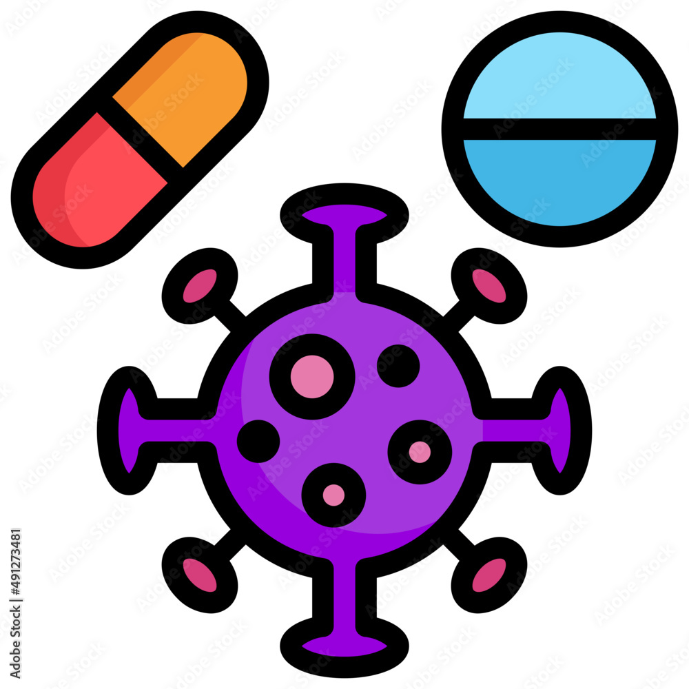 DRUG filled outline icon