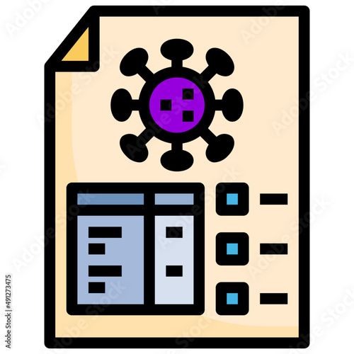 CERTIFICATE filled outline icon