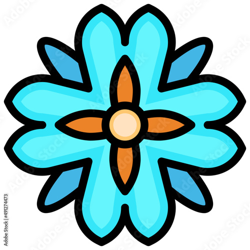 FLOWER16 filled outline icon
