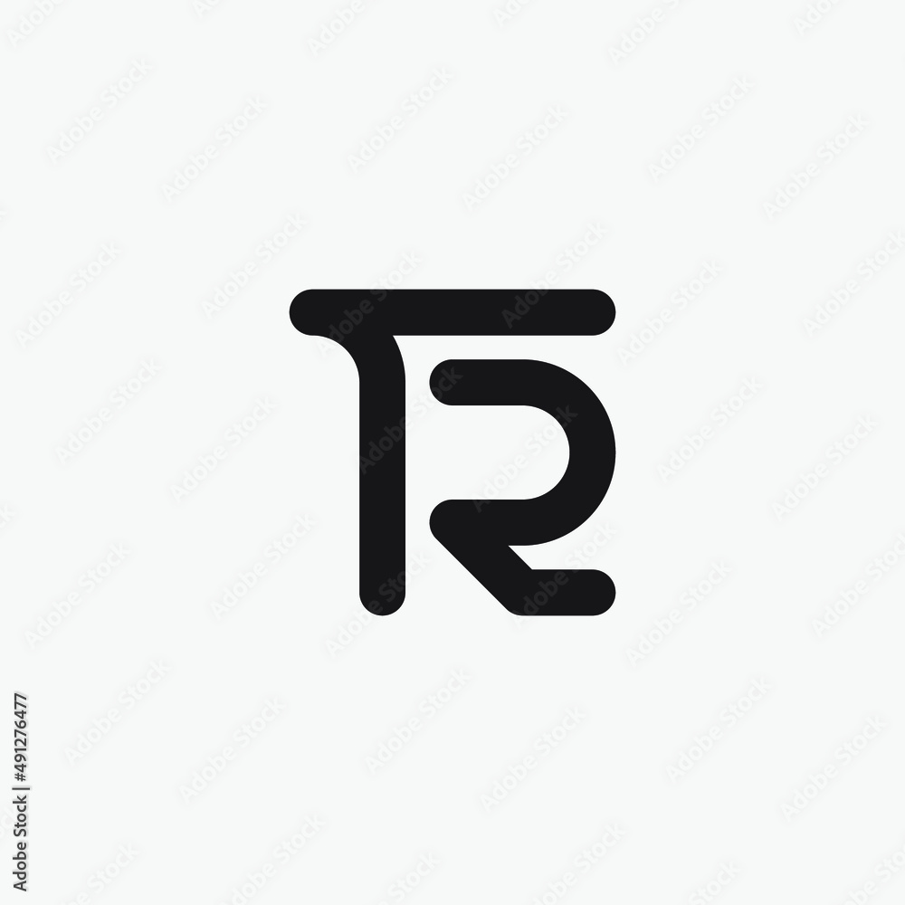 TR monogram design logo template. TR monogram design logo template.